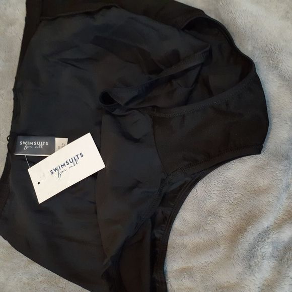 Swimsuits For All Black Ultra High Waist Swim Brief/Swim Bottoms 18 NWT - Picture 5 of 6